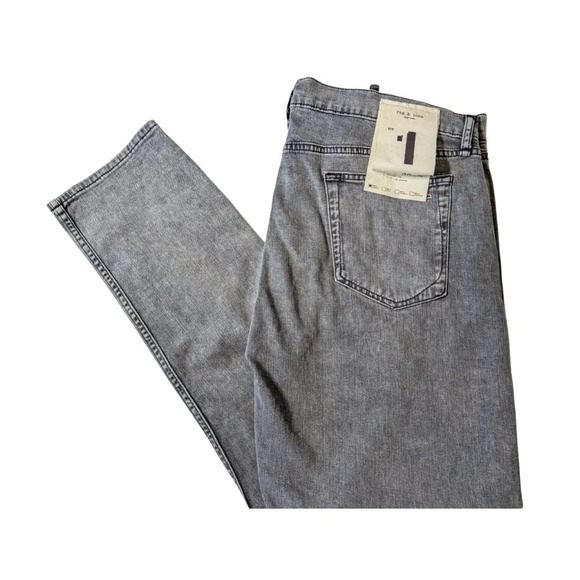 Rag & Bone Mens Fit 1 Aero Stretch Gray Wash Denim Jeans 38 x 32 NWT $255